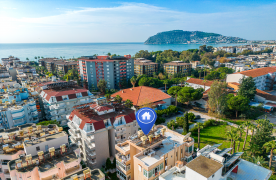 Alanya Merkezde Plaja 200m Satılık Mobilyalı 2+1 Daire