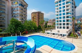 Plaja 600m Mesafede Satılık Eşyalı 1+1 daire - Alanya Merkez